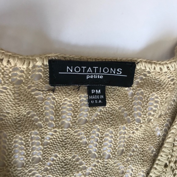 NOTATIONS petite M cream sweater - Picture 2 of 9